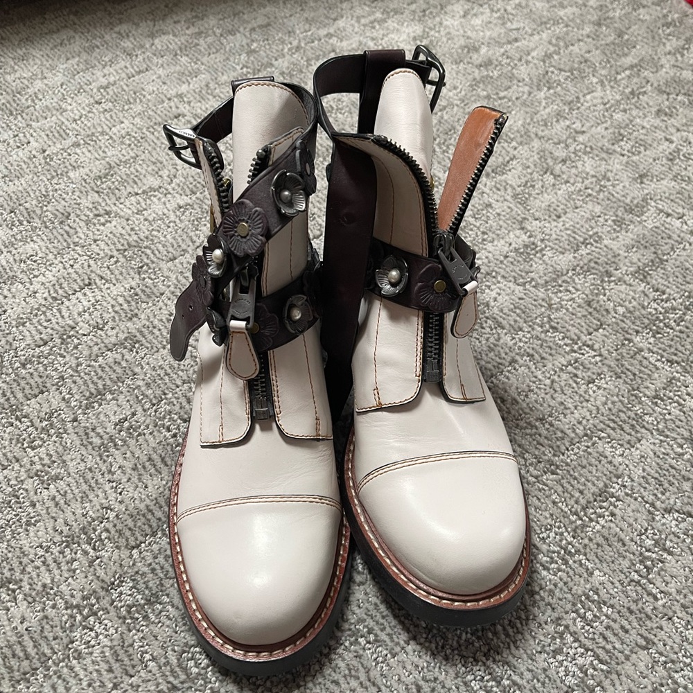 barely worn Coach moto boots
